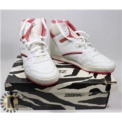 ZEBRA WHITE AND PINK SZ 7 SHOES