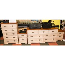 5PC BEDROOM SUITE INCL DRESSER (67"X17"X32.5"), 2