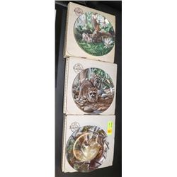 ESTATE 3 PC ANIMAL PLATE COLLECTION