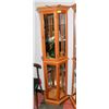 Image 1 : LIGHTED CURIO DISPLAY CABINET,  21 X 15 X 71