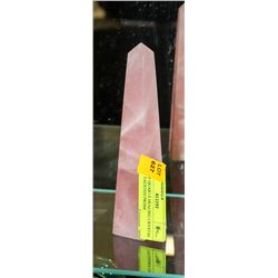 7" ROSE QUARTZ HEALING CRYSTAL POINT FACETED PRISM