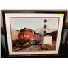 Image 1 : CN LOCOMOTIVE 5250 FRAMED & MATTED PHOTO.
