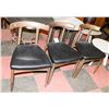 Image 1 : BOUTIQUE SET OF 3 WOOD AND LEATHERETTE SIDECHAIRS
