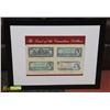 Image 1 : FRAMED THE LAST OF THE CANADIAN DOLLARS 1937, 1954