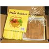 Image 1 : CASE OF 30 BAMBOO FRUIT BASKETS