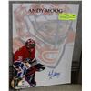 Image 1 : NHL MONTREAL CANADIENS ANDY MOOG SIGNED 11X14