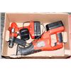 Image 1 : BLACK & DECKER 18 VOLT DRILL, SAWZALL, 2 BATTERIES