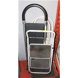 LOT OF 4 ASSORTED STEP LADDERS.TOOLS