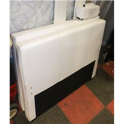 WHITE LEATHERETTE SINGLE SIZE BEDFRAME AS IS