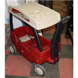 STEP 2 COVERED 2 PERSON RED WAGON WITH STORAGE
