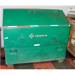 GREENLEE STORAGE JOB BOX, (61"X31"X52").