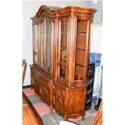 UNCLAIMED WOOD TONE BUFFET AND HUTCH