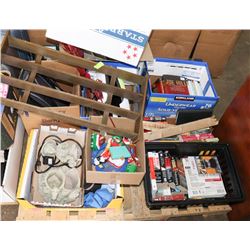 PALLET OF ESTATE ITEMS INCL BOOKS, GEORGE FOREMAN,