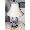 Image 1 : UNCLAIMED MERCHANDISE BLUE AND WHITE TABLE LAMPS