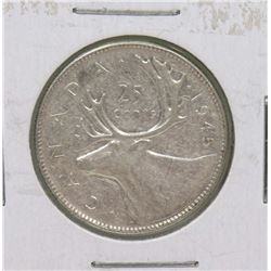 1945 GEORGE VI 25 CENT COIN