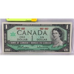 GEM UNC 1967 NO S/N CENTENNIAL $1