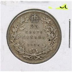 1936 GEORGE V 25 CENT