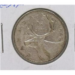 1947 MAPLE LEAF 25 CENT