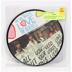 BEATLES PICTURE DISC - ALL YOU NEED IS LOVE/BABY