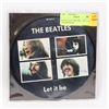 Image 1 : BEATLES PICTURE DISC - LET IT BE / YOU KNOW MY