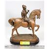 Image 1 : ANTIQUE COPPER BRONZE ROMAN SOLDIER ON HORSE