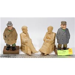 4 WOOD CARVINGS