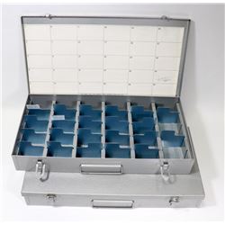 LOT OF 2 METAL COIN COLLECTOR CASES WITH METAL