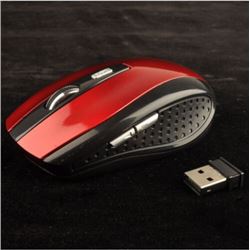 NEW RED AND BLACK WIRELESS OPTICAL MOUSE