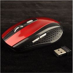 NEW RED AND BLACK WIRELESS OPTICAL MOUSE