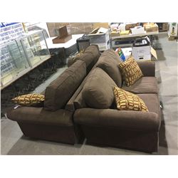 NEW Love Seat, Sofa Set w/ Throw Pillows Lot of 2