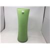 Image 1 : Tall Green Frosted Glass Vase