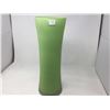 Image 1 : Tall Green Frosted Glass Vase