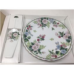 Porcelain Cake Plate and Server