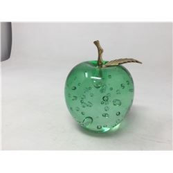 Glass Apple Paper Weight