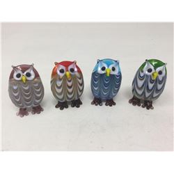 Small Glass Owl Ornaments
