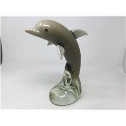 Large Hand Blown Glass Dolphin