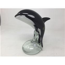 Large Hand Blown Glass Orca Whale