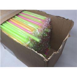 Case of Wrapped Assorted Neon Straws