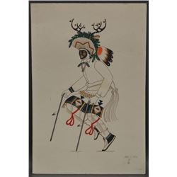 TESUQUE INDIAN PAINTING (PAUL VIGIL)