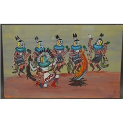 NAVAJO INDIAN PAINTING (TSINAJINNIE)
