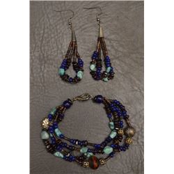 SANTO DOMINGO INDIAN BRACELET AND EARRINGS
