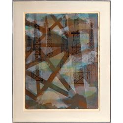 Ginger Osgood, Oil Sentinels, Screenprint
