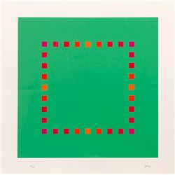 Jakob Bill, Green Square, Screenprint