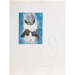 Lebadang, Volcano Moon, Etching with Relief