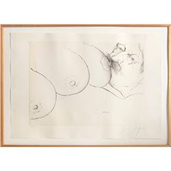 Günter Grass, Three Breasts, Etching