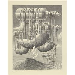 Wojtek Kowalczyk, Message in a Bottle, Lithograph