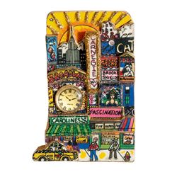 Charles Fazzino, Broadway - Times Square NYC, 3-D Jewelry Brooch Pin