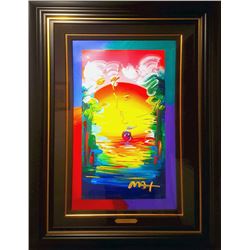 Peter Max, Better World, Mixed Media with Acrylic on Serigraph