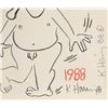 Image 2 : Keith Haring, New Years Invitation 1988 (Nude), Silkscreen