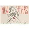 Image 3 : Keith Haring, New Years Invitation 1988 (Nude), Silkscreen